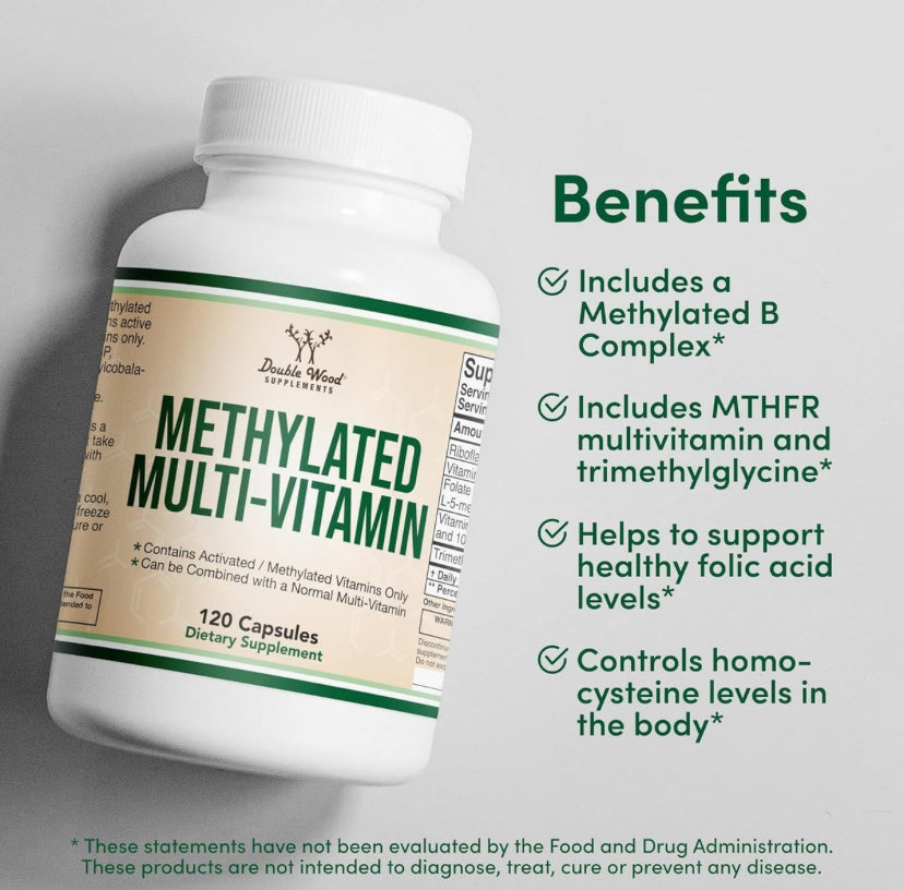 Double Wood Methylfolate 5-MTHF - Active Folate Supplement for Energy, Mood & Wellness | Magnesium Life