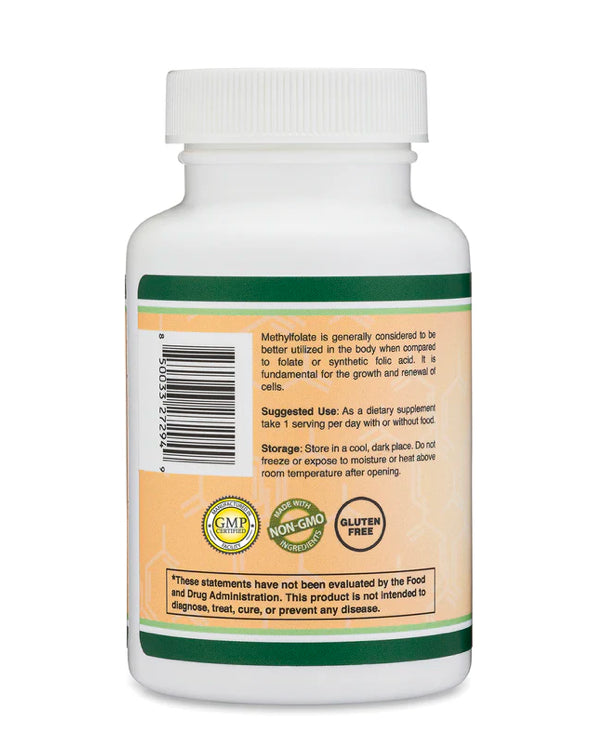 Double Wood Methylfolate 5-MTHF - Active Folate Supplement for Energy, Mood & Wellness | Magnesium Life